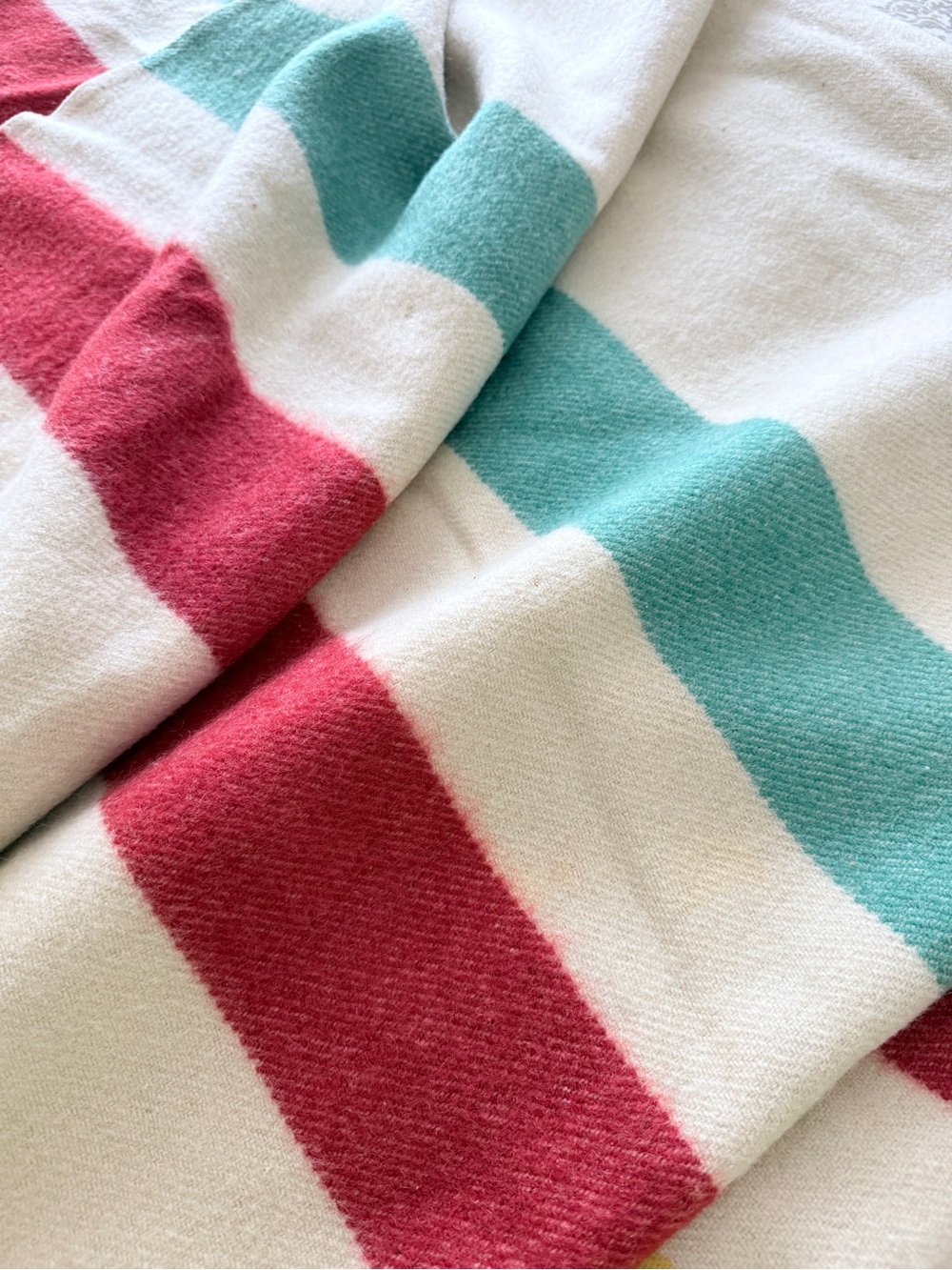 Golden Dawn Striped Wool Blanket Hudson Bay Candy Stripe - Picture 8 of 16